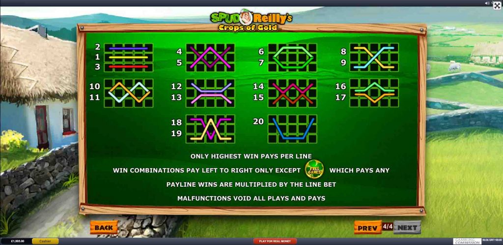 Playline win เกมสล็อต SPUD O’ REILLY’S CROPS OF GOLD จากค่ายเกม Playtech ผู้ที่ให้บิรการเกมสล็อตมานาน 