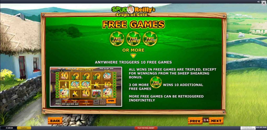 โบนัสเกมสล็อต SPUD O’ REILLY’S CROPS OF GOLD จากค่ายเกมดังยอดฮิต Playtech มีเกมมากกว่า 200 เกม