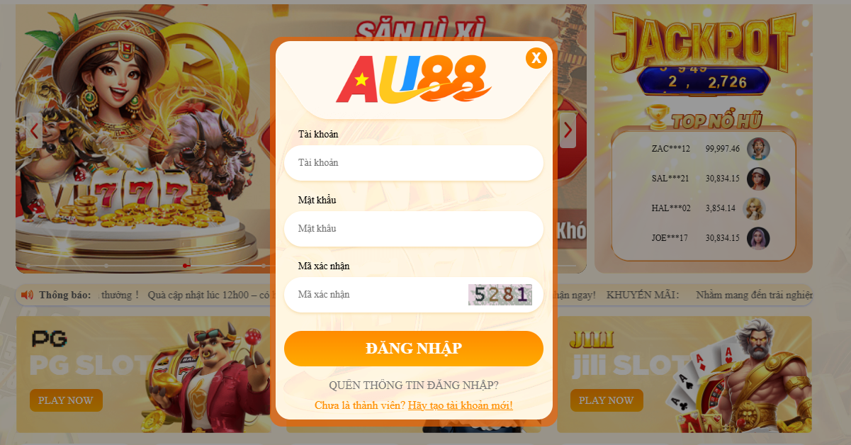 AU88 – TRANG CHỦ 27 Quy trình đăng nhập/đăng ký tài khoản AU88 diễn ra đơn giản chỉ trong vòng vài thao tác