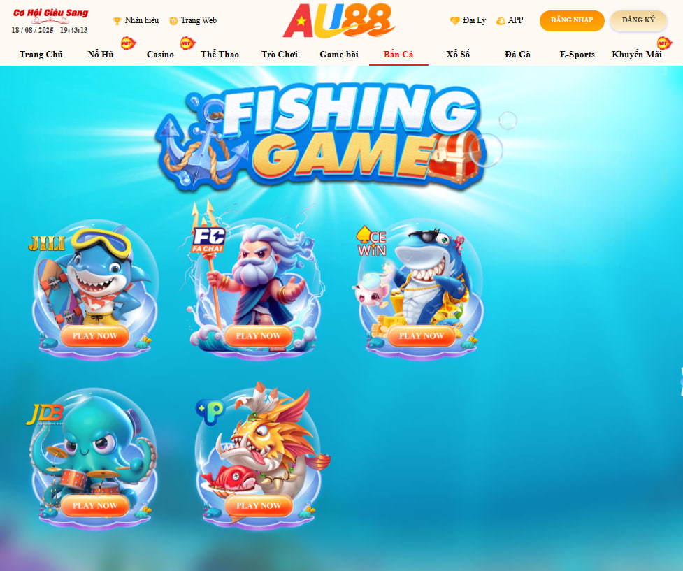 AU88 – TRANG CHỦ 25 Tại sảnh bắn cá Online bạn có thể trải nghiệm đa dạng các bộ môn giải trí để kiếm tiền Online